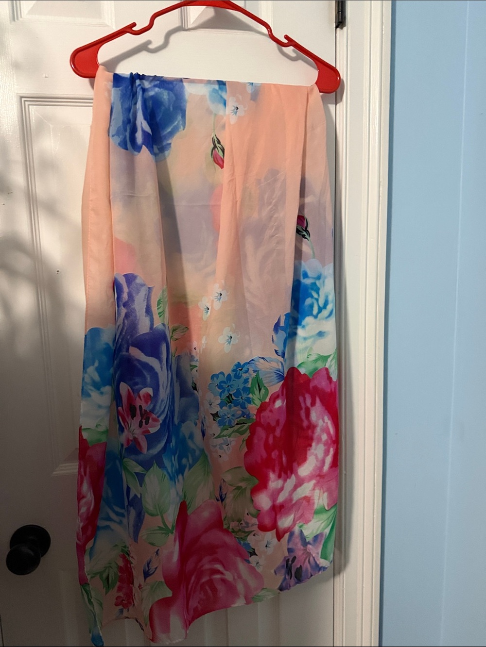 Floral Pink & Multicolor Maxi Scarf